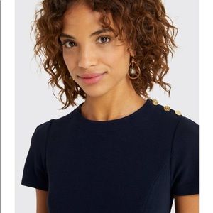 Draper James Sailor Button Dress -Nassau Navy / XL